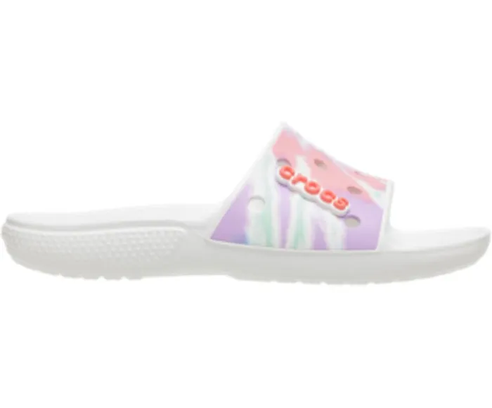 Crocs Classic Crocs TieDye Graphic Slide Fresco Multi WomensMens Sandals