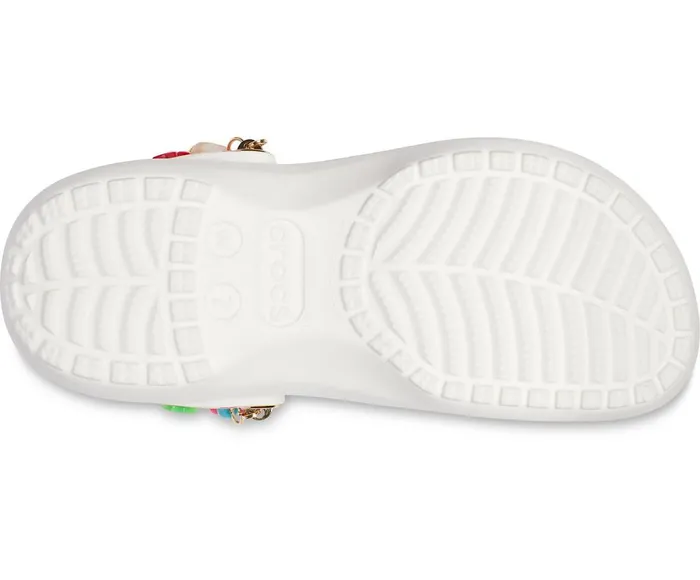 Crocs Classic Festival Vibes Platform Clog White Multi Womens Clogs