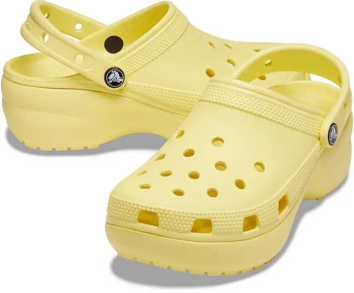 Crocs Classic Platform Clog Banana Womens Clogs
