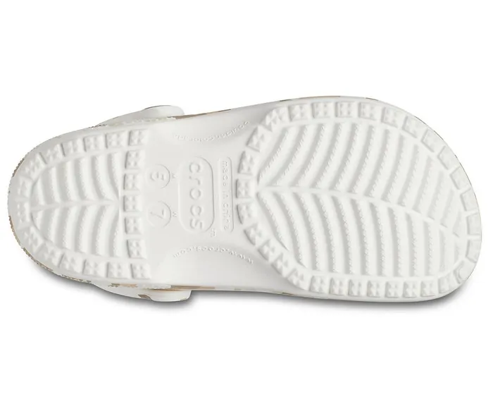Crocs Classic Printed Camo Clog White Multi WomensMens Clogs