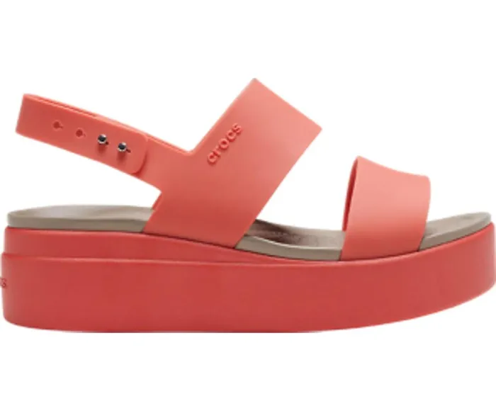 Crocs Crocs Brooklyn Low Wedge Spicy Orange Spicy Orange Womens Sandals