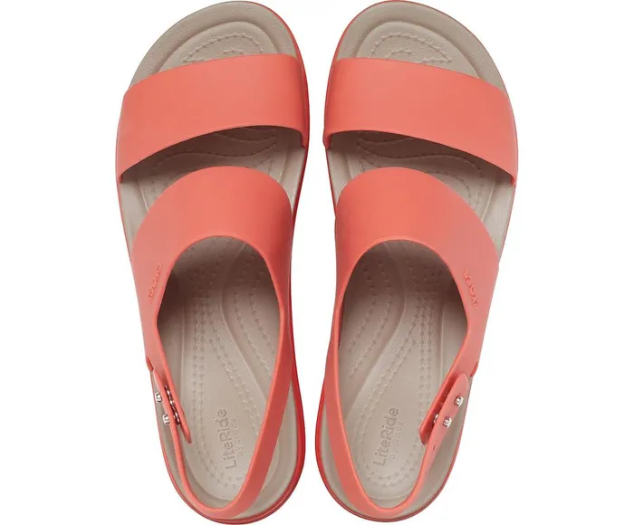 Crocs Crocs Brooklyn Low Wedge Spicy Orange Spicy Orange Womens Sandals