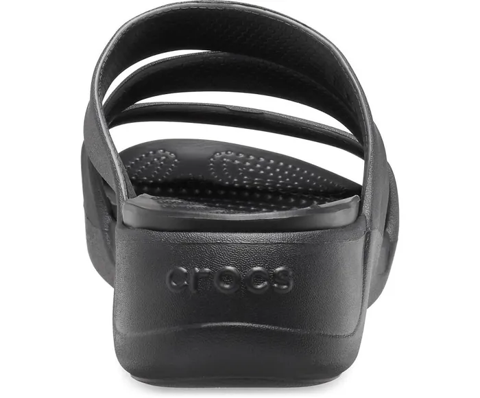 Crocs Crocs Monterey Strappy Wedge Black Womens Sandals