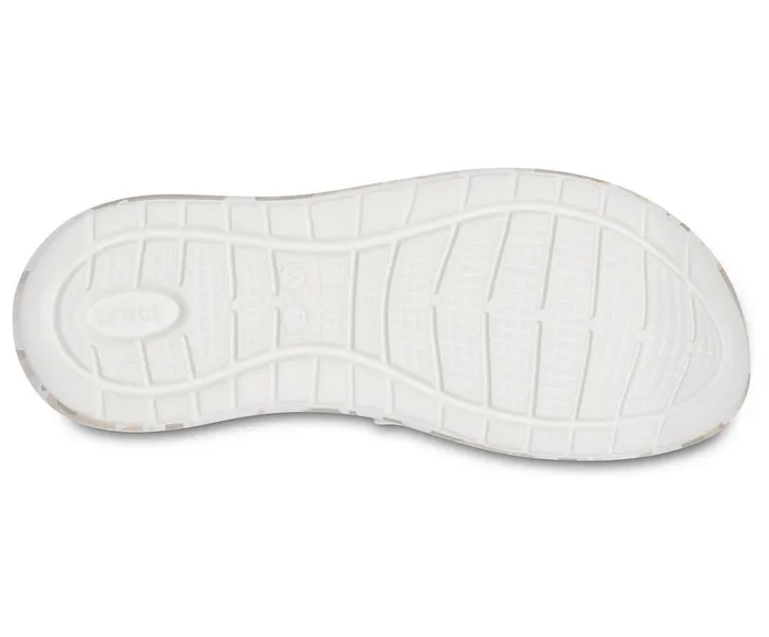 Crocs LiteRide Printed Camo Stretch Sandal Almost White Womens Sandals
