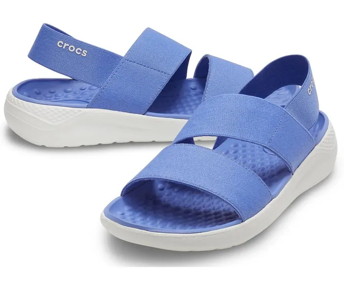 Crocs LiteRide Stretch Sandal LapisWhite Womens Sandals
