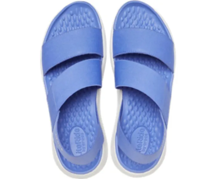 Crocs LiteRide Stretch Sandal LapisWhite Womens Sandals