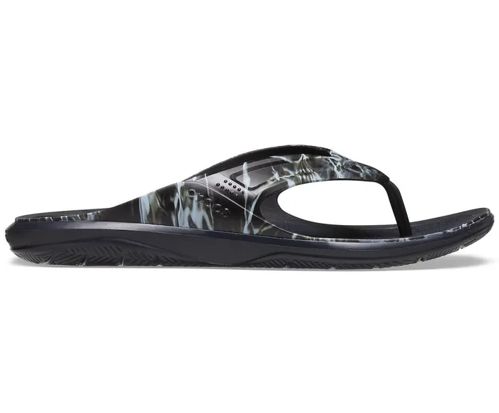 Crocs Swiftwater Mossy Oak Elements Wave Flip Black Mens FlipFlops
