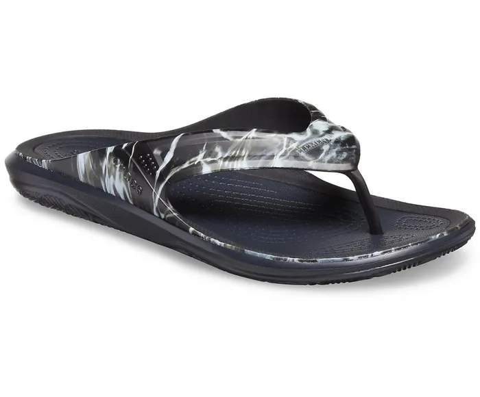 Crocs Swiftwater Mossy Oak Elements Wave Flip Black Mens FlipFlops