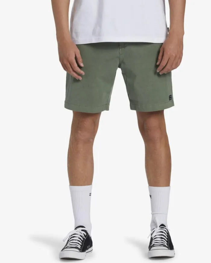 Crossfire Wave Washed 18034 Hybrid Submersible Shorts Sage Men Billabong Shorts