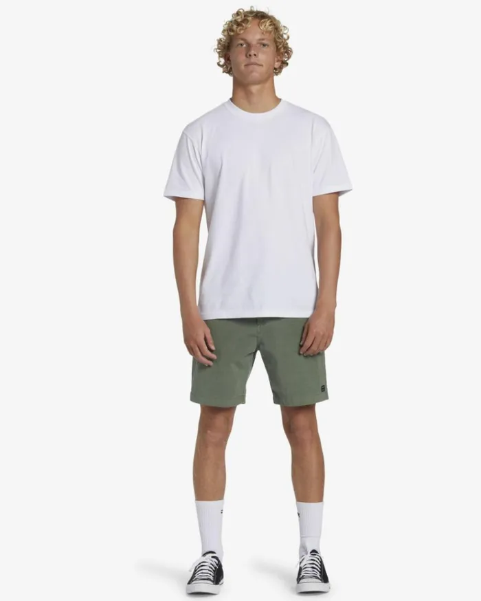 Crossfire Wave Washed 18034 Hybrid Submersible Shorts Sage Men Billabong Shorts