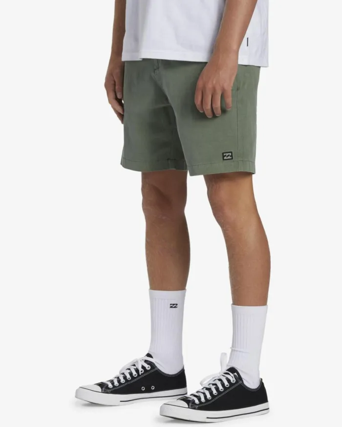 Crossfire Wave Washed 18034 Hybrid Submersible Shorts Sage Men Billabong Shorts