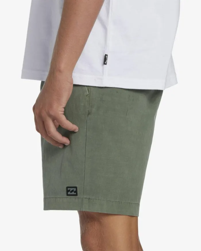 Crossfire Wave Washed 18034 Hybrid Submersible Shorts Sage Men Billabong Shorts