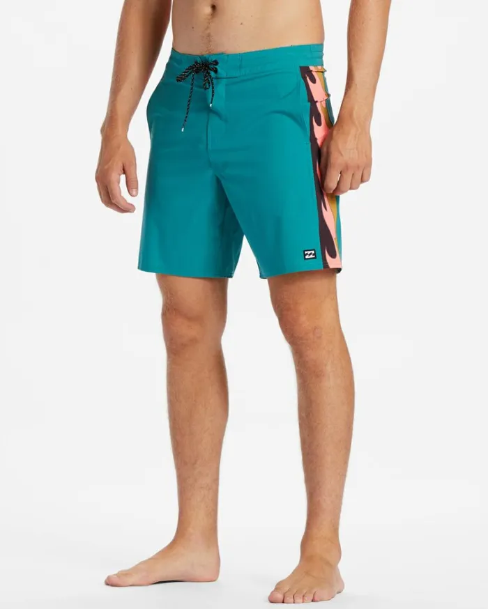 D Bah Lo Tide 18034 Boardshorts Teal Men Billabong Side Pockets
