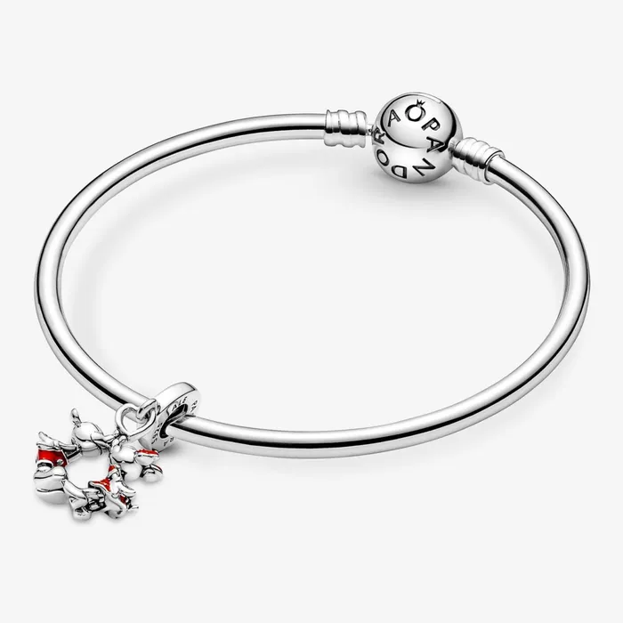 Dangle Charms Women Pandora Disney Mickey Mouse and Minnie Mouse Kissing Dangle Charm