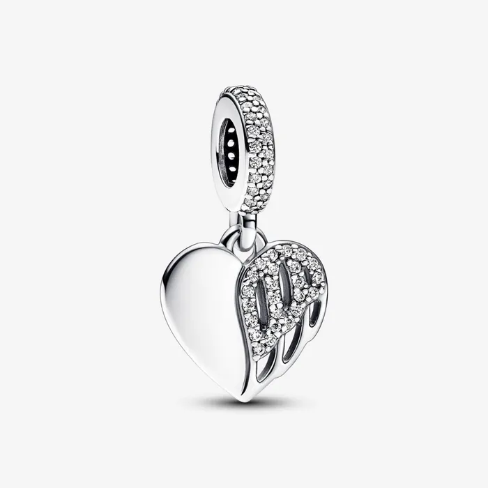 Dangle Charms Women Pandora Heart and Angel Dangle Charm
