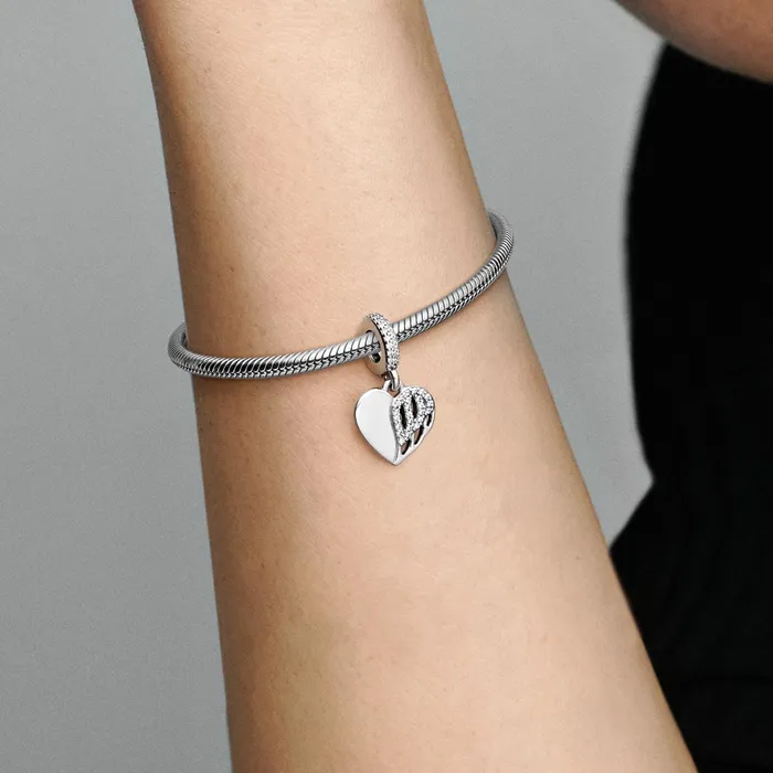 Dangle Charms Women Pandora Heart and Angel Dangle Charm