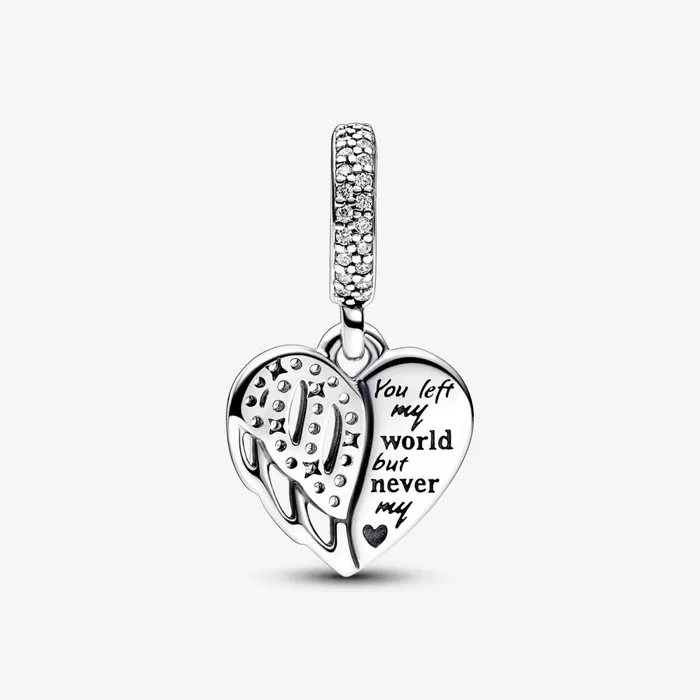 Dangle Charms Women Pandora Heart and Angel Dangle Charm