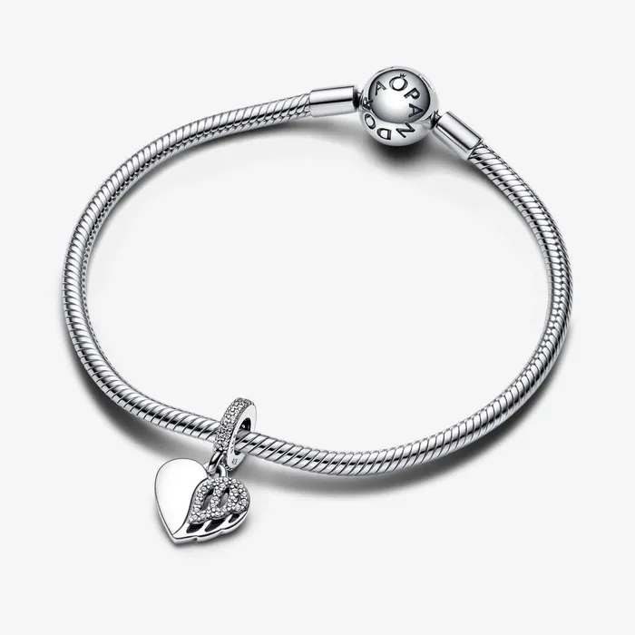 Dangle Charms Women Pandora Heart and Angel Dangle Charm