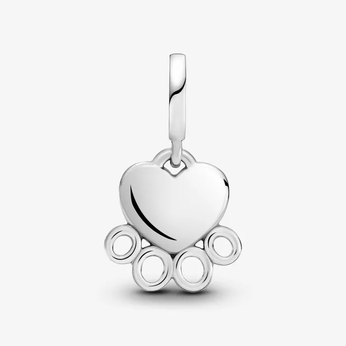 Dangle Charms Women Pandora Hearts and Paw Print Dangle Charm