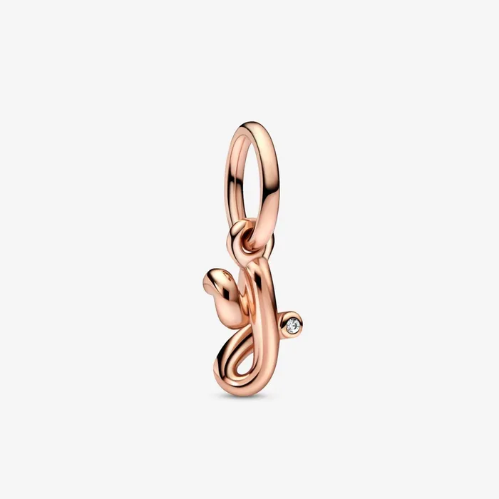 Dangle Charms Women Pandora Letter Y Script Alphabet Dangle Charm
