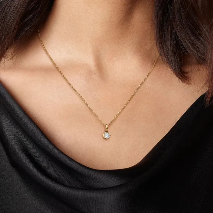 Dangle Charms Women Pandora Online Talisman 14k Gold Labgrown Diamond Moon Pendant