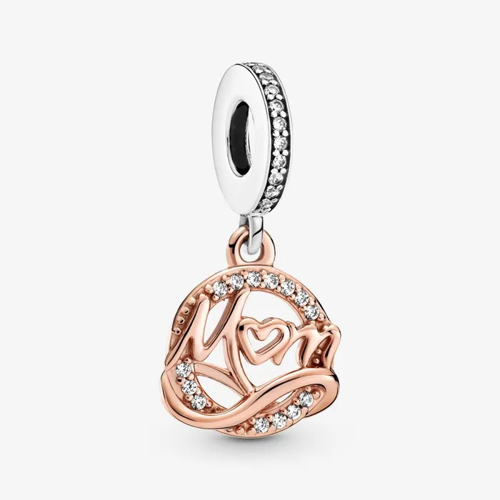 Dangle Charms Women Pandora Twotone Mum Dangle Charm