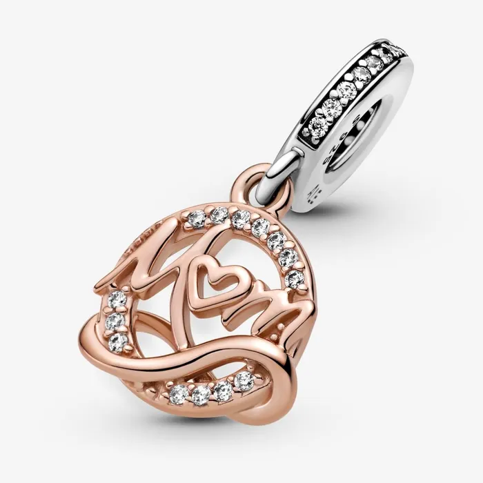 Dangle Charms Women Pandora Twotone Mum Dangle Charm