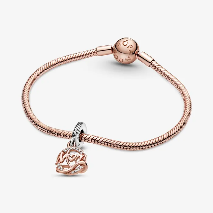 Dangle Charms Women Pandora Twotone Mum Dangle Charm