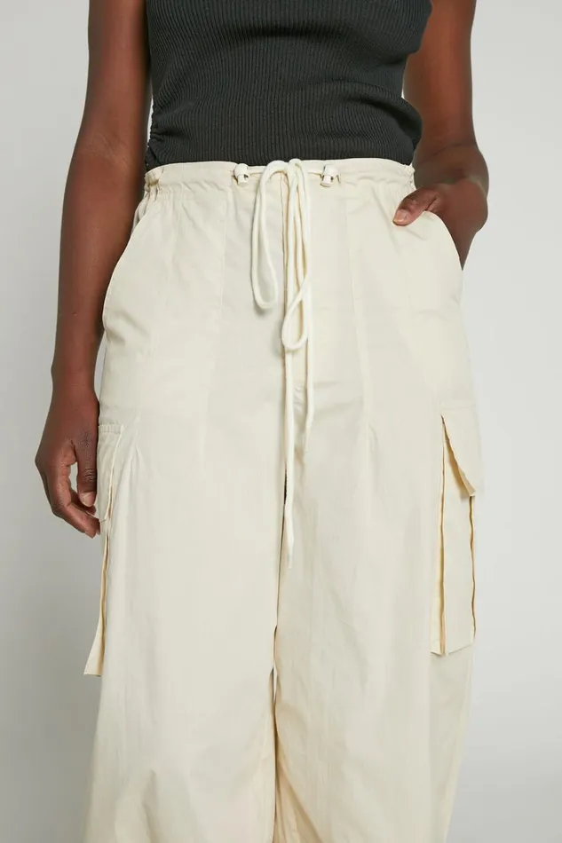 Dean Pants 8211 Drawstring Cargo Pants In Neutral Women Showpo Pants