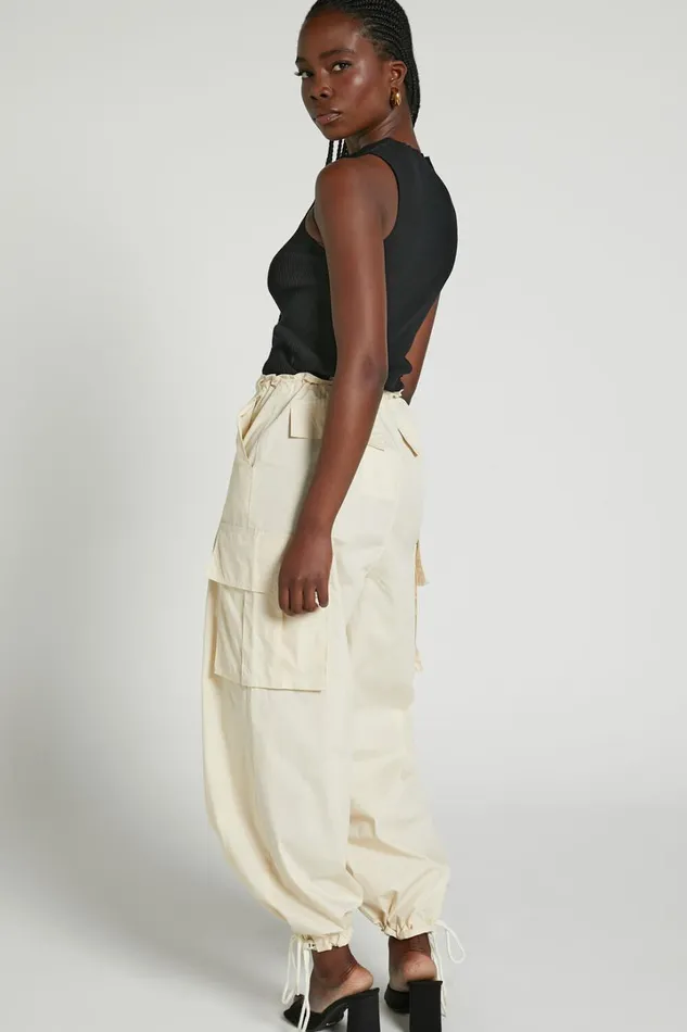 Dean Pants 8211 Drawstring Cargo Pants In Neutral Women Showpo Pants