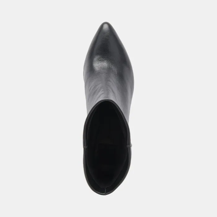 Dee Wide Booties Jet Black Leather Women Dolce Vita Boots and Booties