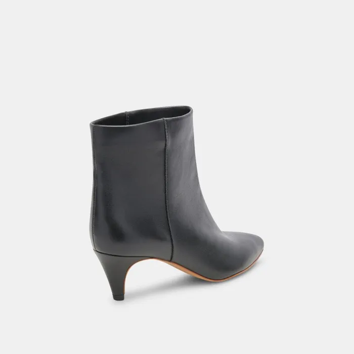 Dee Wide Booties Jet Black Leather Women Dolce Vita Boots and Booties