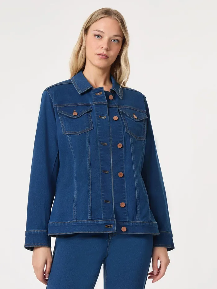 Denim Belted ButtonFront Jacket Phoenix Wash Women Jones New York Blazers Denim Belted ButtonFront Jacket Phoenix Wash Women Jones New York Blazers