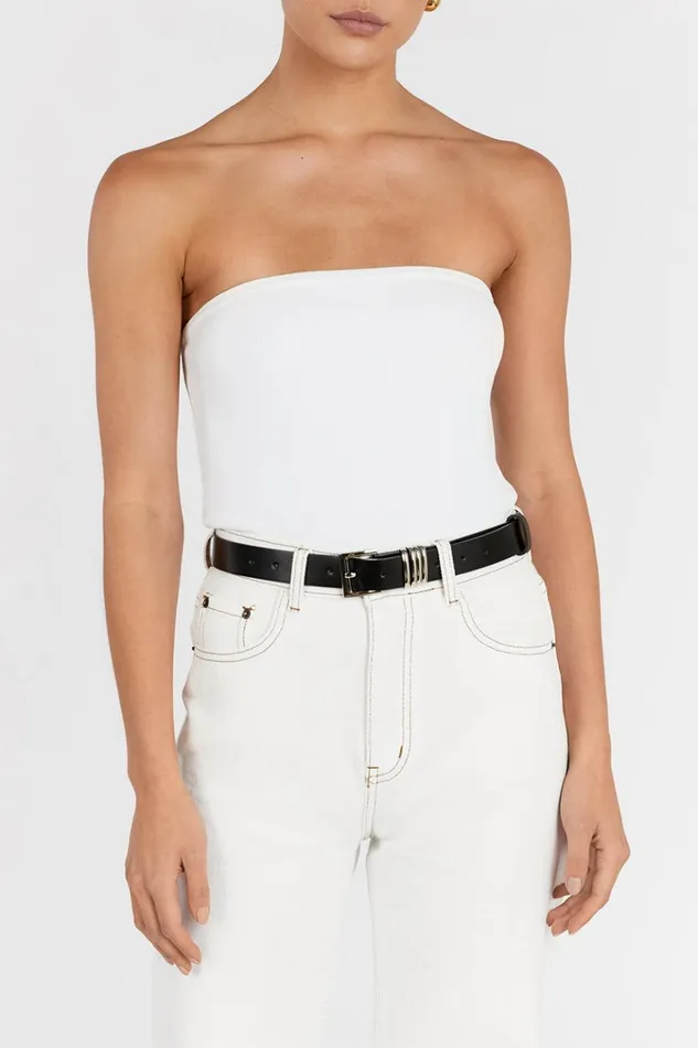 DISSH Belts BRUNO BLACK AND SILVER LEATHER BELT 8211 Women