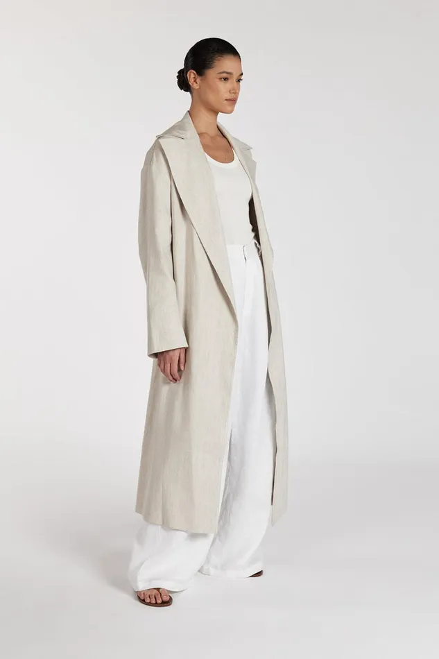 DISSH Coats JOSEPHINA NATURAL LINEN BLEND COAT 8211 Women