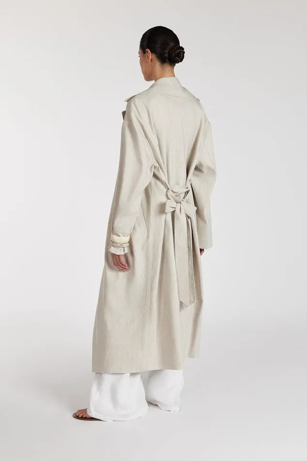DISSH Coats JOSEPHINA NATURAL LINEN BLEND COAT 8211 Women