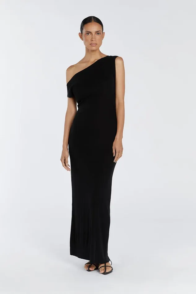 DISSH Event Dresses JUNIE BLACK KNIT MIDI DRESS 8211 Women