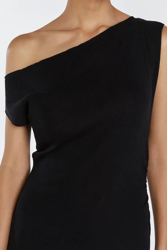 DISSH Event Dresses JUNIE BLACK KNIT MIDI DRESS 8211 Women