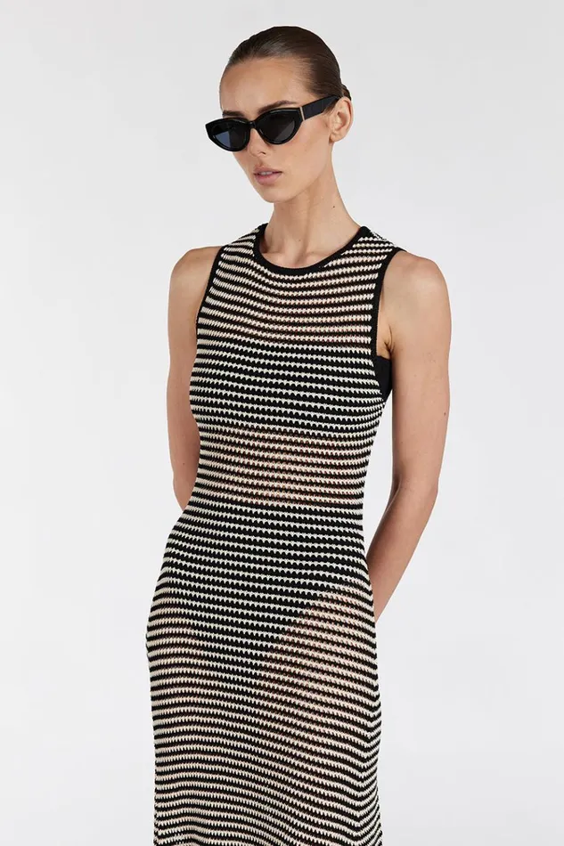 DISSH Knit Dresses NATE BLACK SLEEVELESS MAXI DRESS 8211 Women