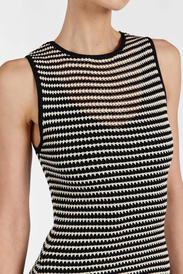 DISSH Knit Dresses NATE BLACK SLEEVELESS MAXI DRESS 8211 Women