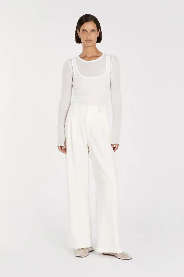 DISSH Knitted JUDE OFF WHITE SLEEVED LAYER TOP 8211 Women