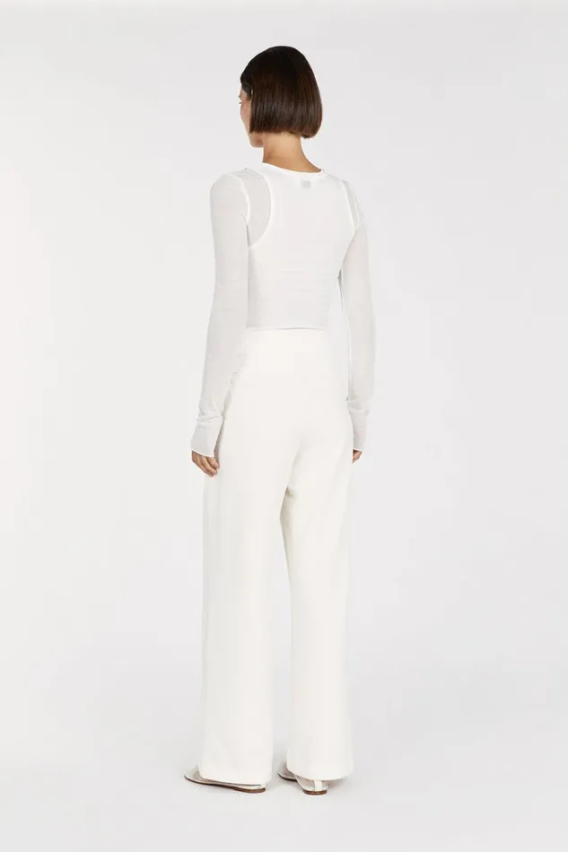 DISSH Knitted JUDE OFF WHITE SLEEVED LAYER TOP 8211 Women