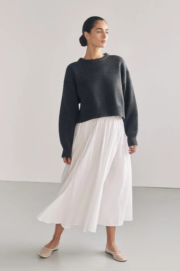 DISSH Long Sleeved OLIVER CHARCOAL MARLE KNIT JUMPER 8211 Women