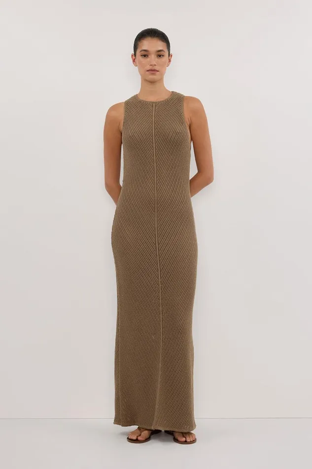 DISSH Maxi Dresses BLOOM OLIVE CROCHET MAXI DRESS 8211 Women