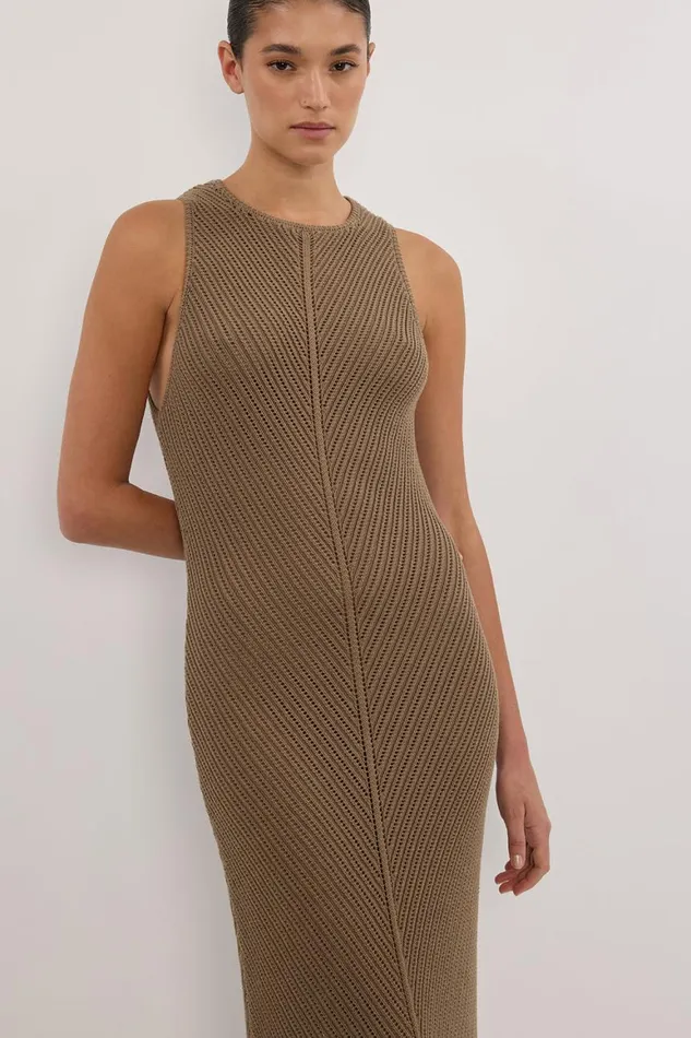 DISSH Maxi Dresses BLOOM OLIVE CROCHET MAXI DRESS 8211 Women