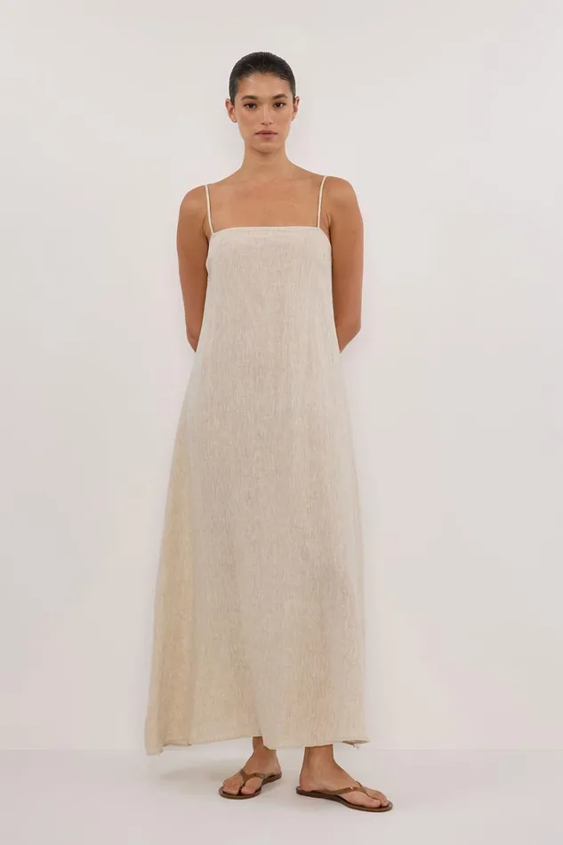 DISSH Maxi Dresses JEM NATURAL LINEN MAXI DRESS 8211 Women