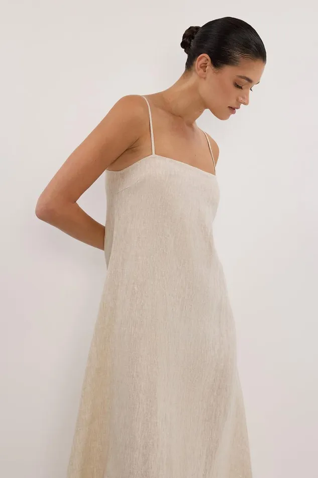 DISSH Maxi Dresses JEM NATURAL LINEN MAXI DRESS 8211 Women