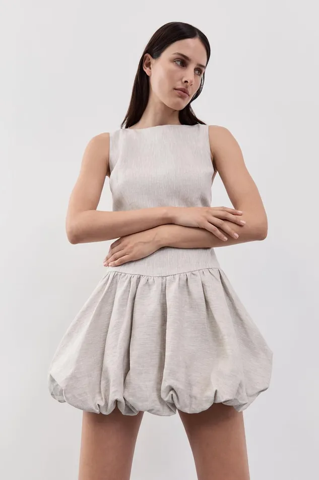 DISSH Mini Dresses IRINA NATURAL BUBBLE MINI DRESS 8211 Women
