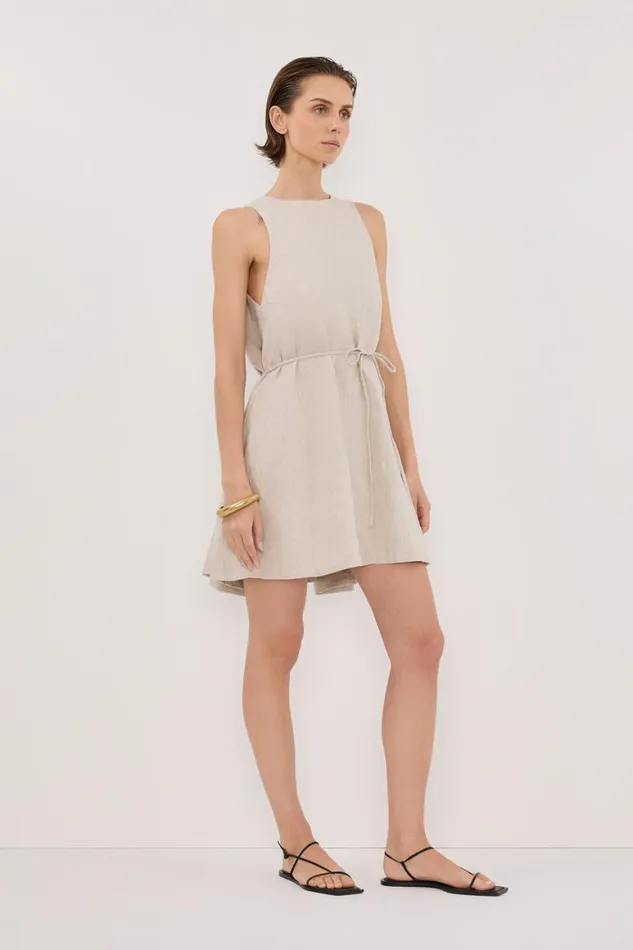 DISSH Mini Dresses ISABELLE NATURAL MINI LINEN DRESS 8211 Women
