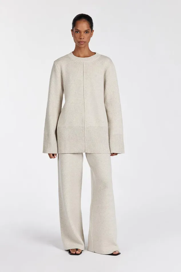 DISSH Pants CLEMENCE OAT MARLE KNIT PANT 8211 Women